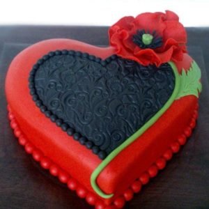 beloved heart shaped cake