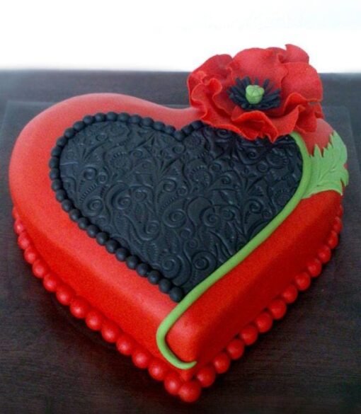 beloved heart shaped cake